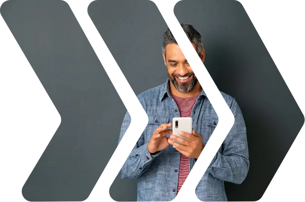 Man using his phone